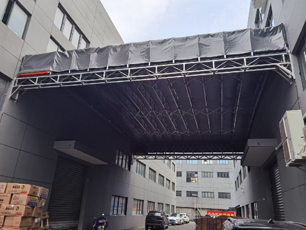 戶外（wài）可移動雨棚 大型倉庫伸縮推拉（lā）棚 可按需（xū）定製